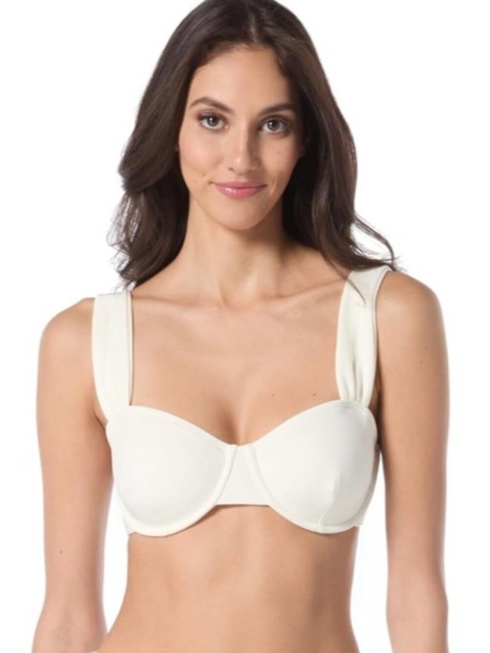 Vince Camuto Women's Underwire Bikini Top, Ivory, Large